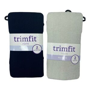 Trimfit Girls 2-pack Microfiber Tights 4 Pairs Total 
Size 6 - 8 NWT